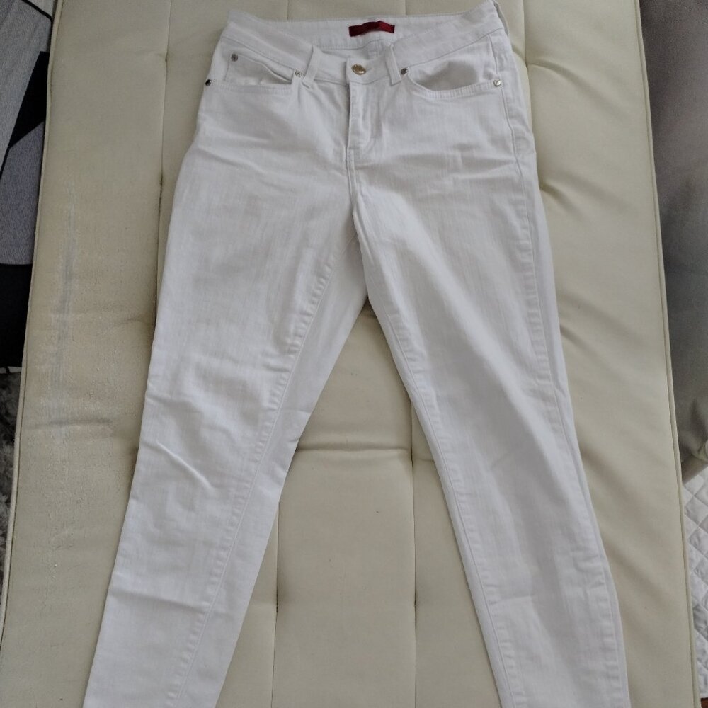 Women's Size 8L J LO Jennifer Lopez White Skinny Jeans